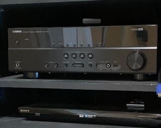 Yamaha Receiver
Sony Blue Ray Disc DVD Player
