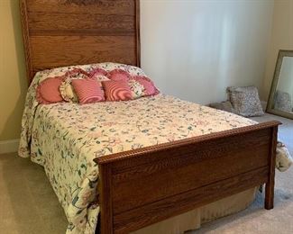 Antique oak bed