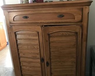 Beautiful and small scale Armoire!  pull out drawers behind cabinet doors.  Priced to sell quickly