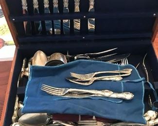 Silent Bidding for Gorham Sterling, English Gadroom Service for 12.   This product will not be out for general public.  If you are interested, please contact Poppy Estate Sales.  Accepting bids only, not first come first served.