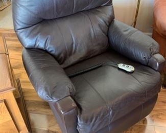 Electric leather recliner.  Great condition