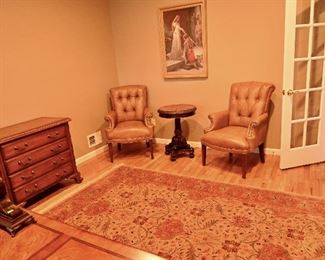 office lateral and leather chairs