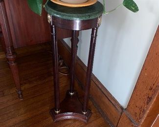 Marble top pedestal table