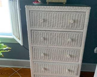 Wicker set $500 2 dressers desk and headboard