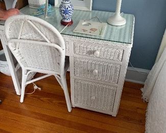 Wicker desk