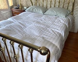 Very unique brass sleigh bed . Purchased for $3500 30 years ago asking $1500 or b/o