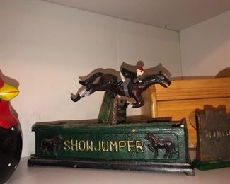 Metal horse rider