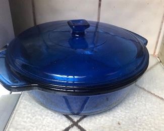 Blue dishware