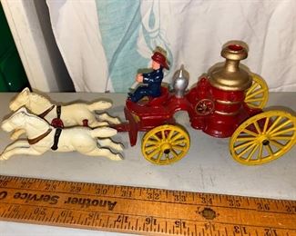 Cast Iron Fire Truck with Horses $16.00