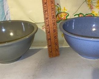 Texas Ware Green Bowl and Blue Unmarked Bowl $36.00