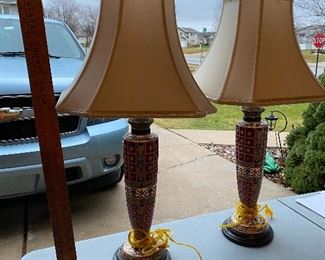 Oriental Accent Working Lamps $60.00 for the pair