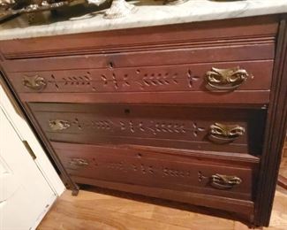 Cottage chest with marble top