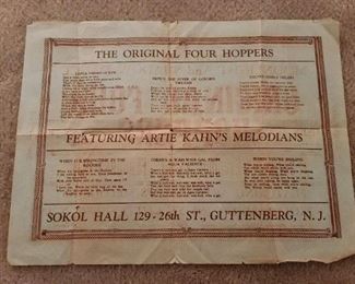 Antique NJ Dance Hall Poster (1930s ORIGINAL!)
