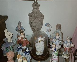 Crystal Lamp & Figurines