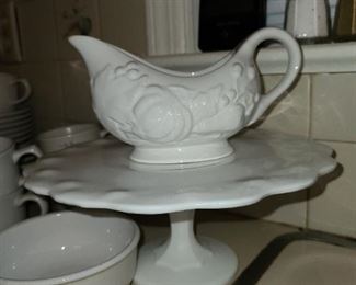 Milk Glass Cake Stand