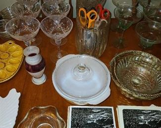 Assorted Kitchen Pots, Pans, Dishware, Glassware, China, Etc.
