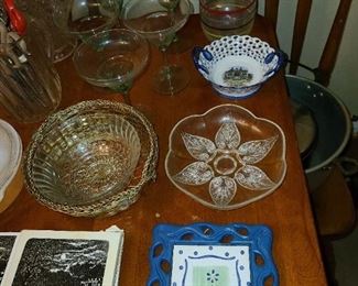 Assorted Kitchen Pots, Pans, Dishware, Glassware, China, Etc.