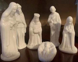 White nativity scene