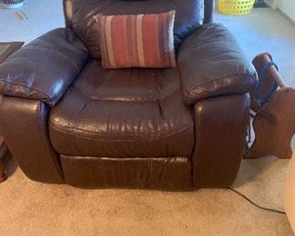 Leather power recliners (2)