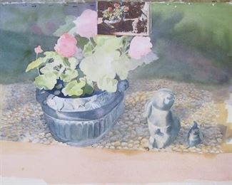 Flower pots and rabbits