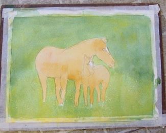 Unfinshed two horses