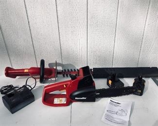 Homelite hedge trimmer and chainsaw 