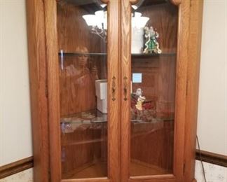 Beautiful wood hutch with shelving. $500.00