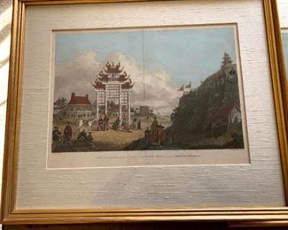 Framed Print "View of Pi-Loo" Executed by Engraver James Fittler in 1796 from drawing by William Alexander (1767-1816)