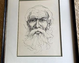 Framed Pen & Ink Drawing Robert Stifel!