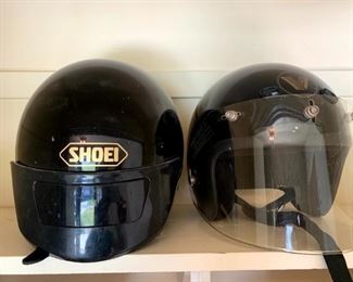 Vintage Shoei #RJ-10IV Size L Motorcycle Helmet, Soar Mfg. #SR-500 Size M Motorcycle Helmet!
