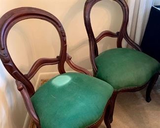 Victorian Balloon-Backed Parlor Chairs!