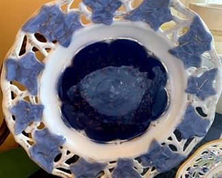 Blue Leaf Platter Made in Germany!