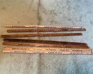 Vintage Yard Sticks for Toledo Businesses!