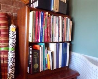 bookcase & sewing books