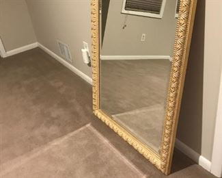 Mirror with Gold Frame.  31"x43" High