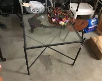 Faux Bamboo Square Cocktail Table $25