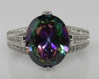 mystic and topaz ring
