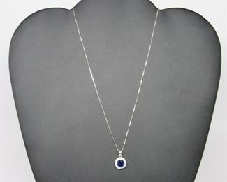 2.5 ct sapphire necklace