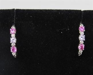 sapphire & diamond earrings