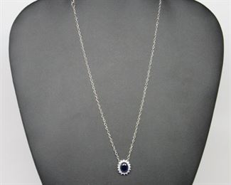 sapphire designer necklace