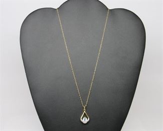 2 ct blue topaz and diamond necklace