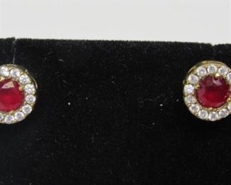 2.5 ct ruby earrings