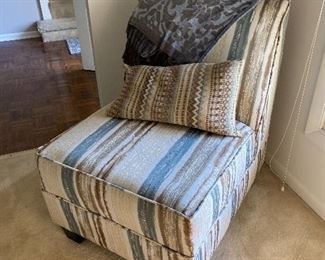 striped side chair