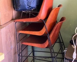 leather bar/counter stools, bucket