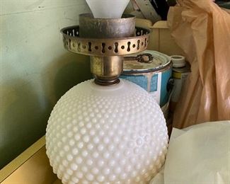 milk glass lamp