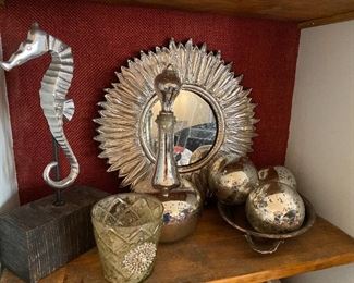 Home decor, mercury glass
