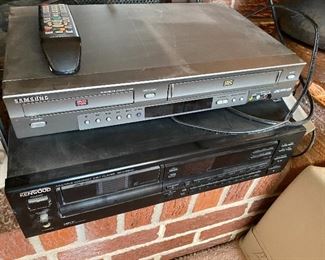 Kenwood receiver; Samsung VHS/DVD