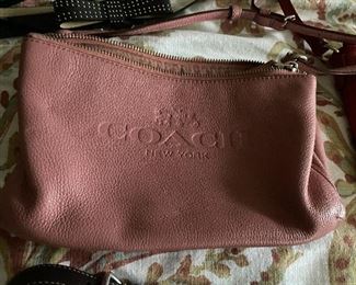 Leather Coach handbag