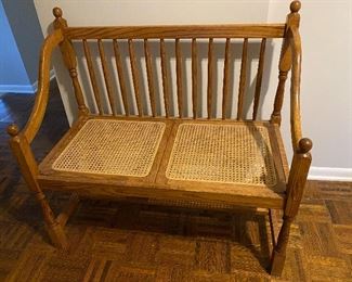 Vintage cane settee