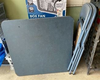 card table & chairs